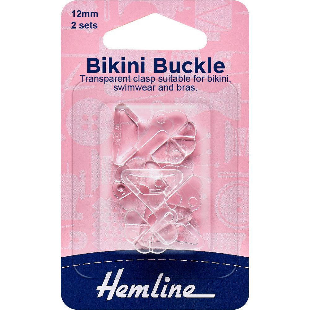 Bikini-Schnalle 12mm Klar 2 Sets