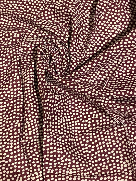 Flurry Print in Wine Red - Fat Quarter