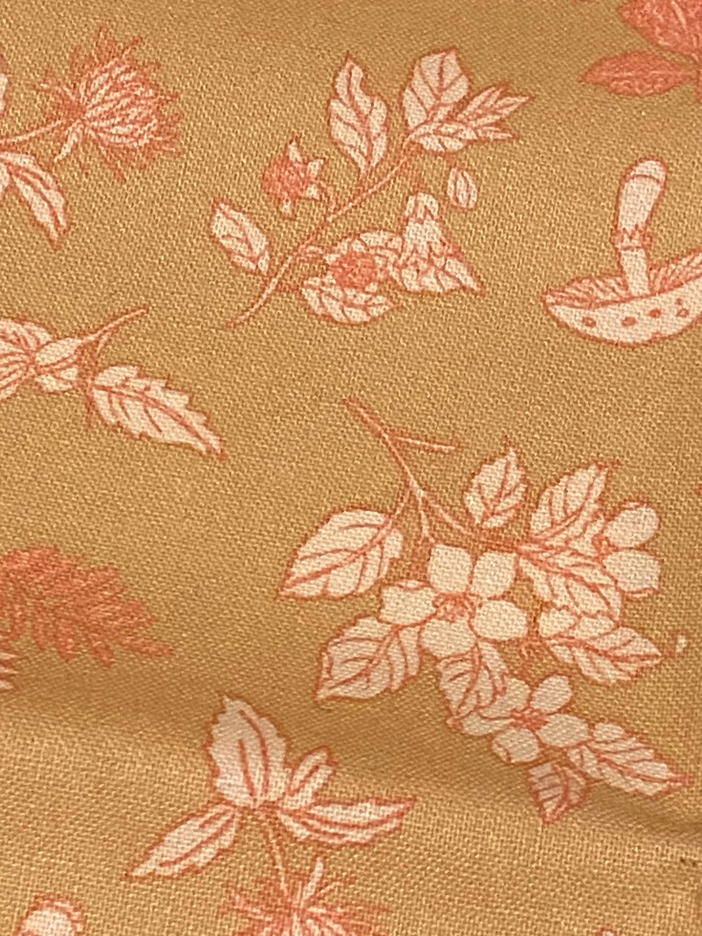 Tissu imprimé champignon beige