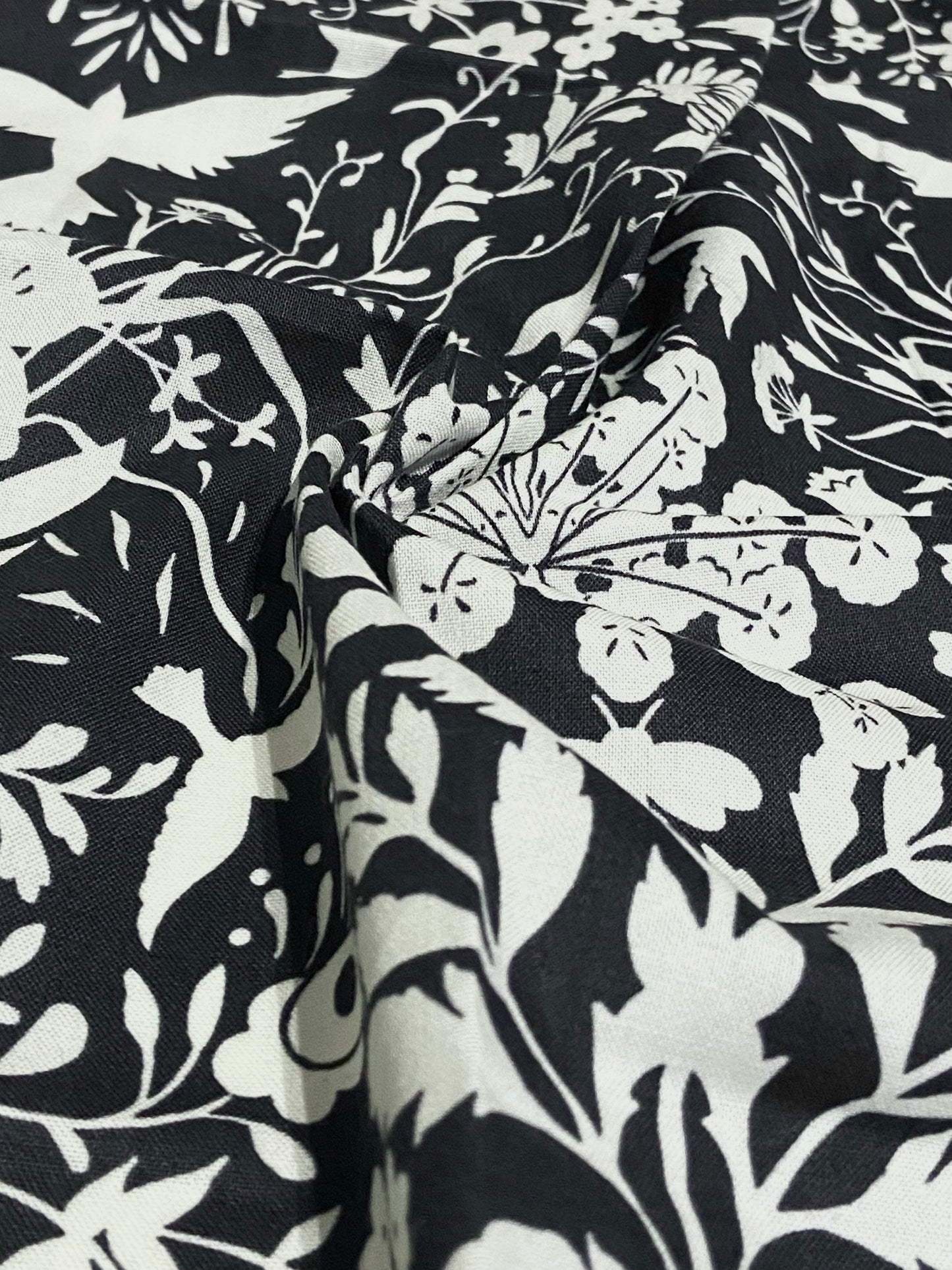 Black and White Print Fabric - Fat Quarter