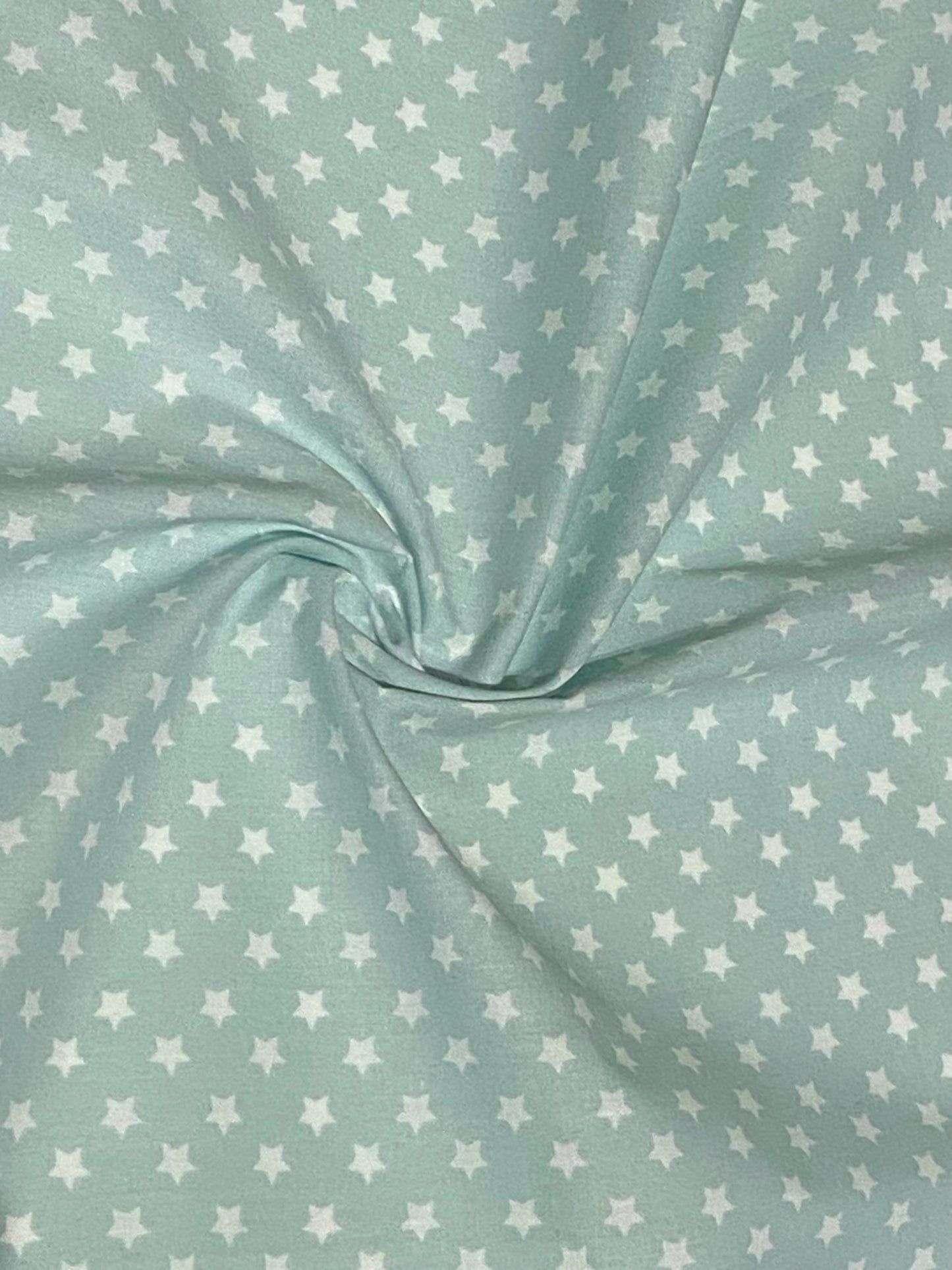 Coton imprimé bleu pâle avec étoiles blanches - Fat Quarter