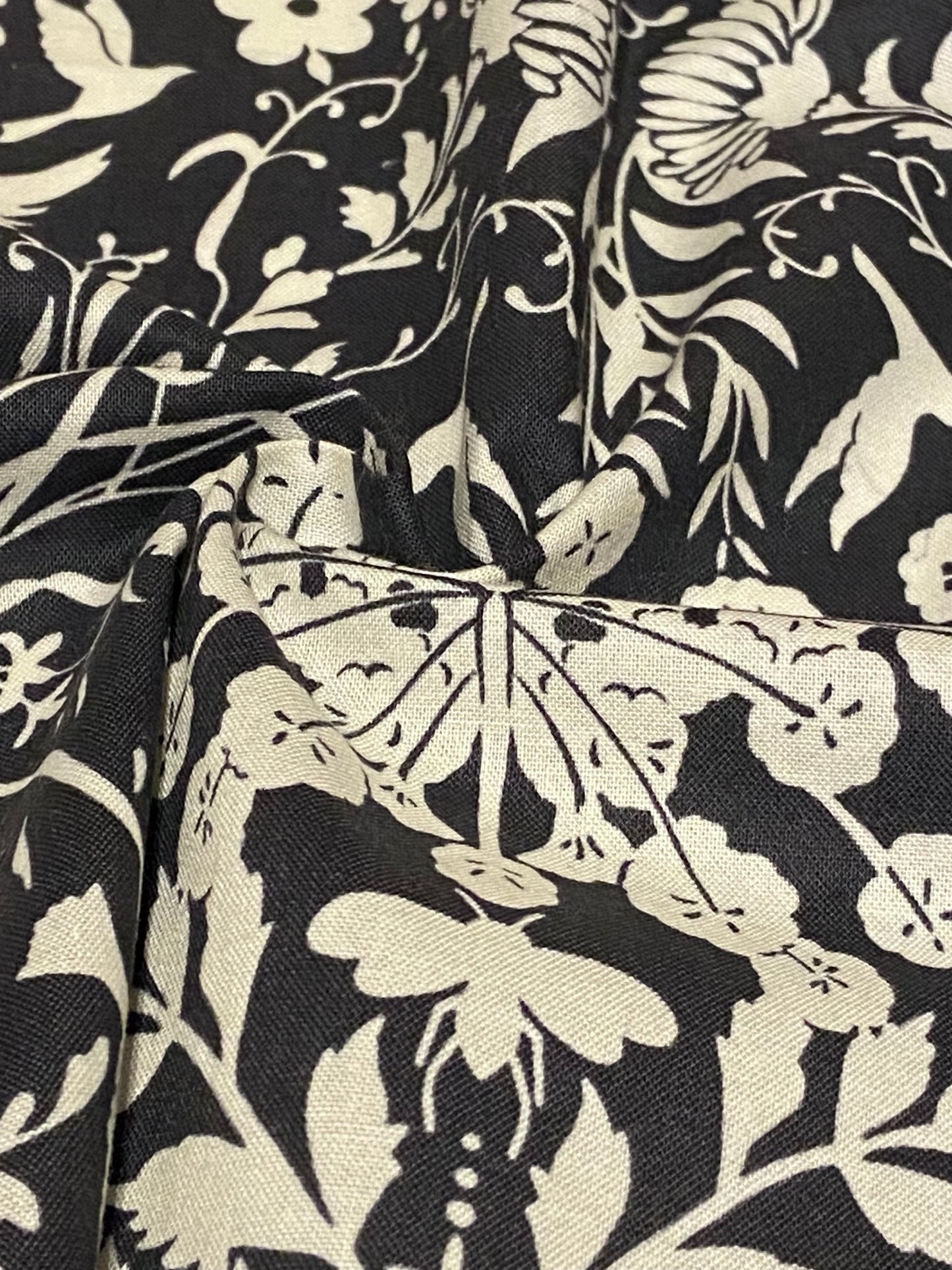 Black and White Print Fabric - Fat Quarter