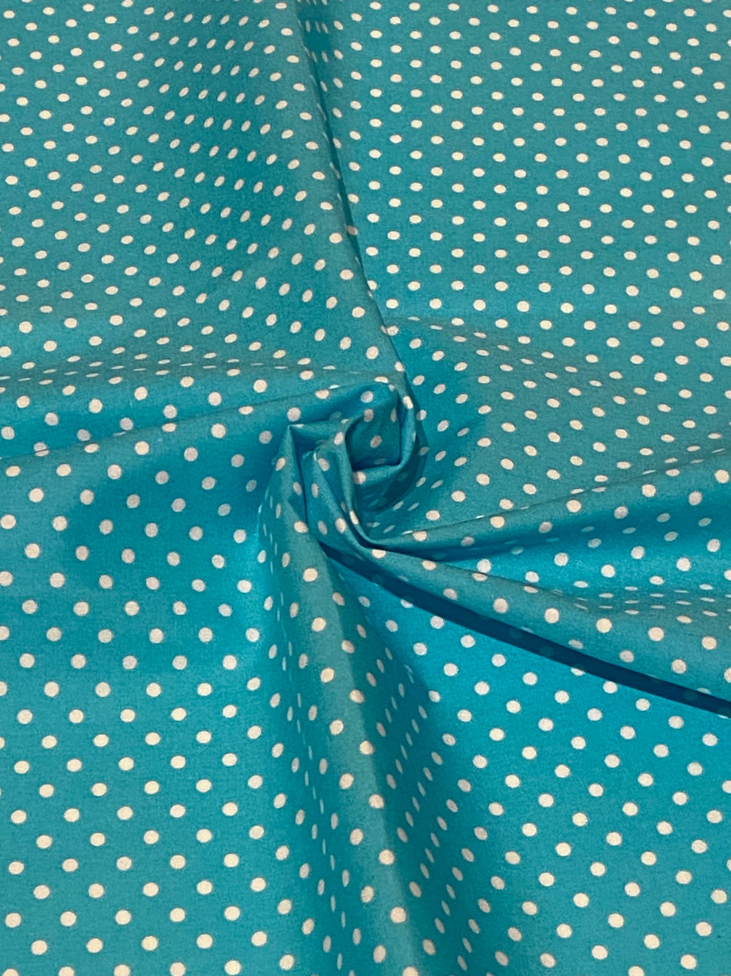 Sky Blue Polka Dot Fabric -  Fat Quarter