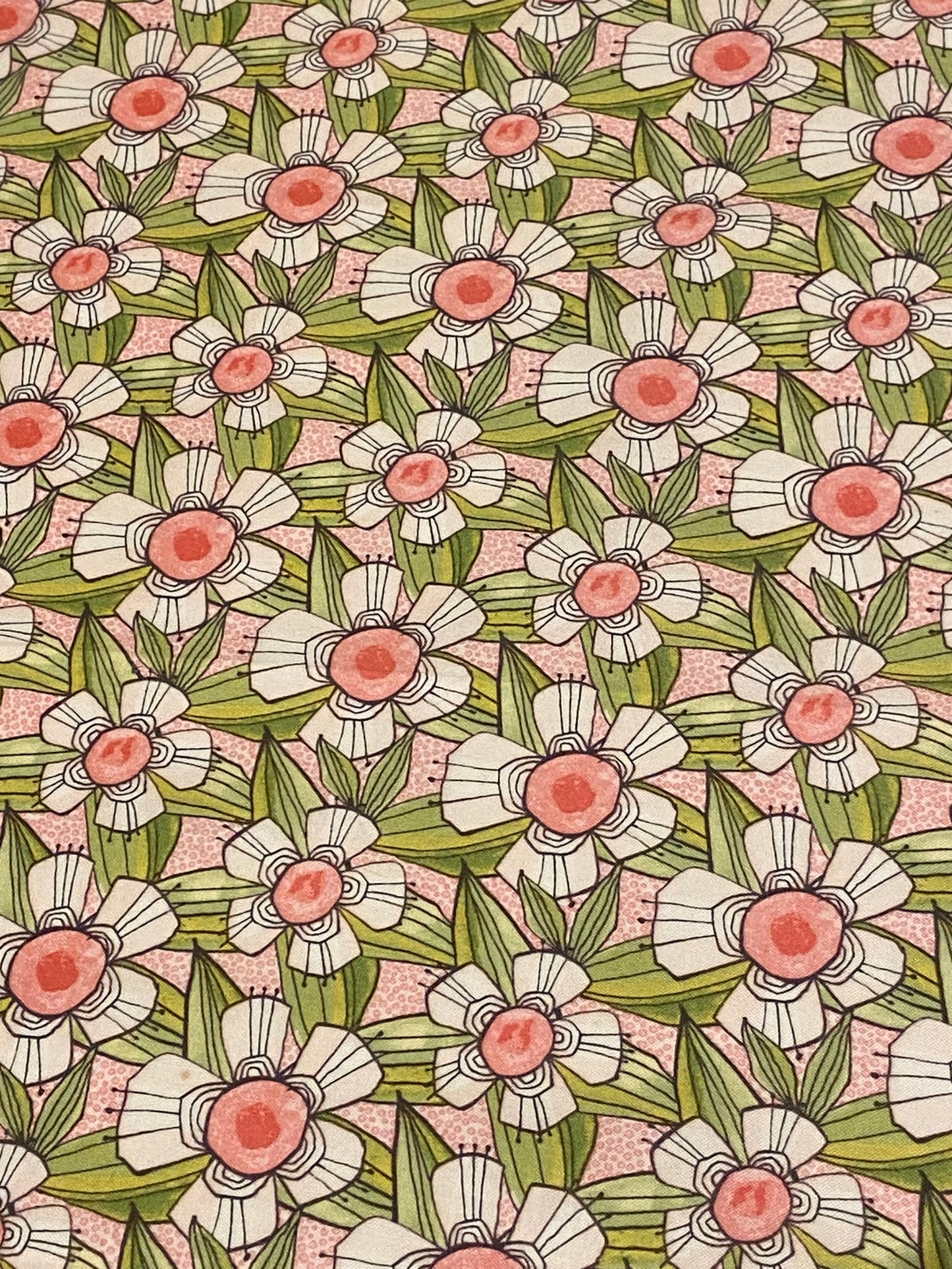 Pink Floral Cou Dantini Fabric - Fat Quarter