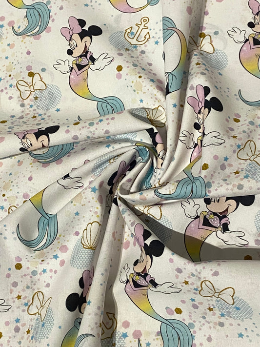 Disney Mini Mouse Mermaid Fabric