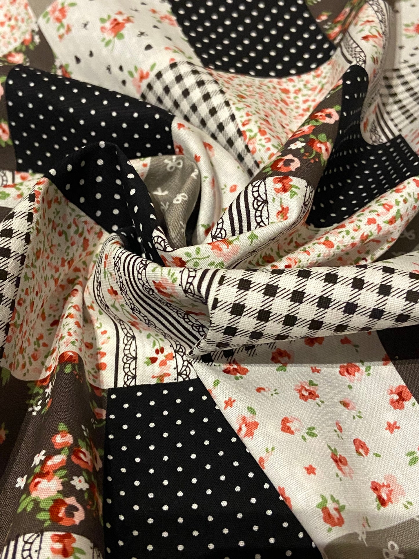 Tissu en coton patchwork