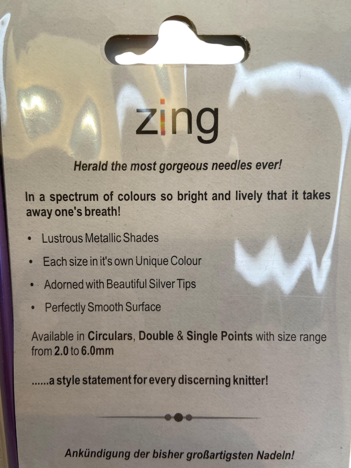 Knit Pro Zing Rundstricknadeln 60 cm (3,75 mm – 5 mm)