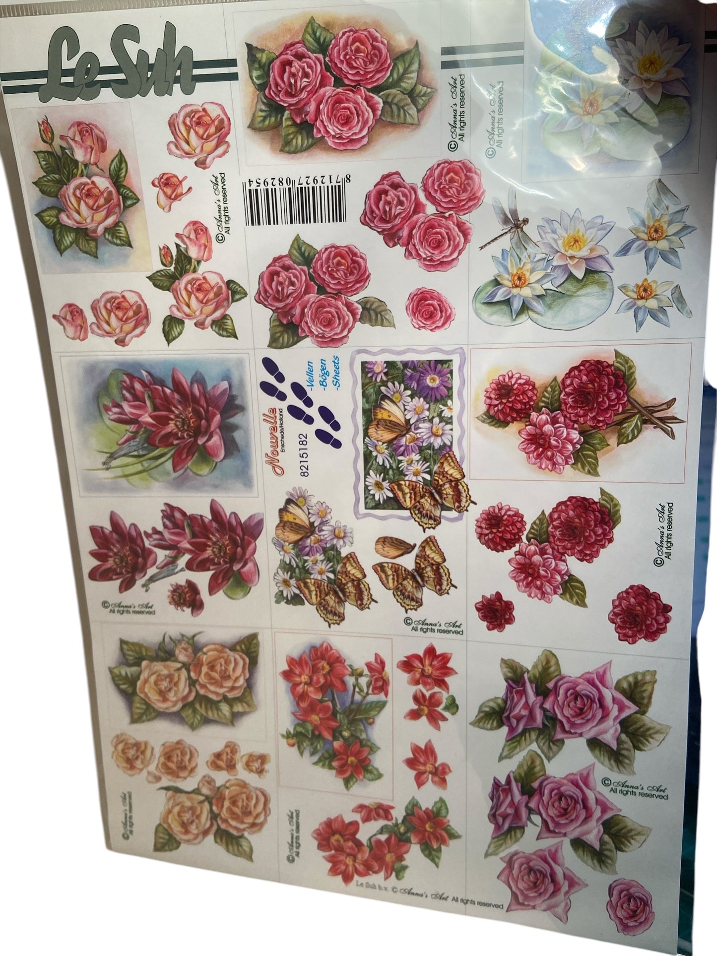 3D-Blumen-Decoupage-Bögen von Le Suh