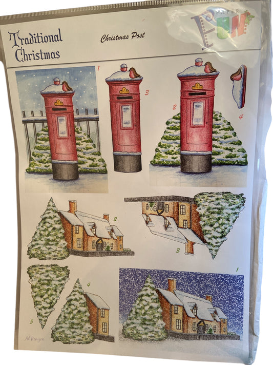 Feuilles de découpage traditionnelles de Noël (lot de 2)