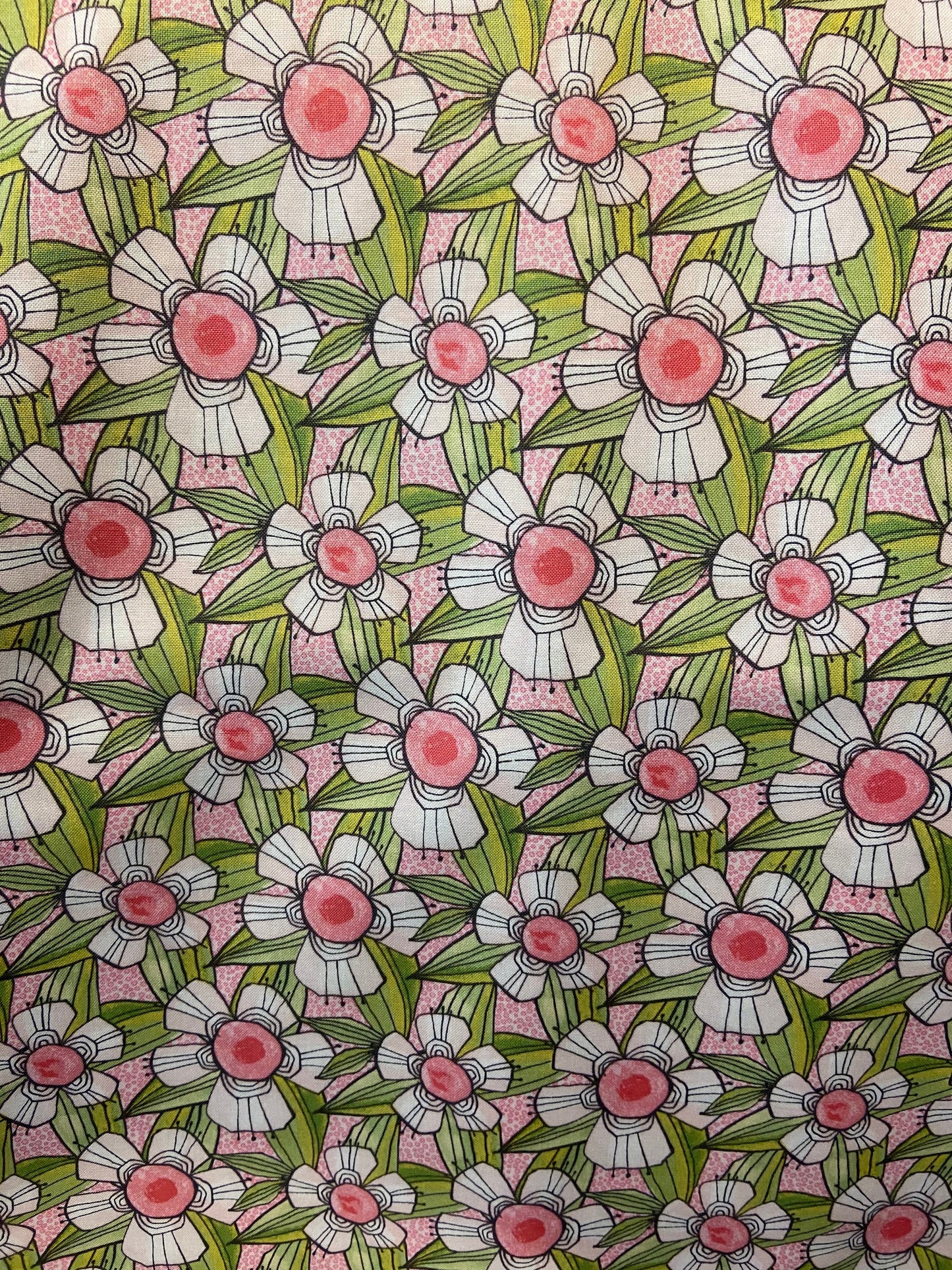 Tissu Cou Dantini à motifs floraux roses par blend • The Makers.