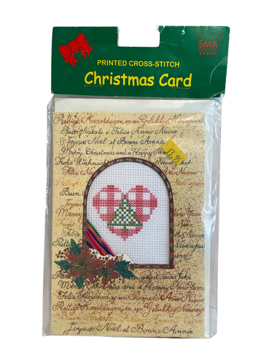 Carte de Noël imprimée au point de croix