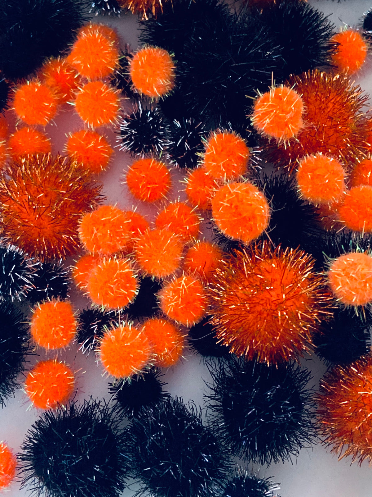 Halloween Pom Poms - Pack of 100
