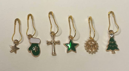 Christmas Stitch Markers - Set of 6