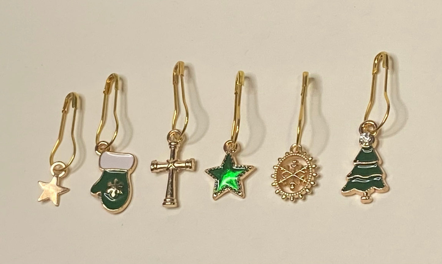 Christmas Stitch Markers - Set of 6