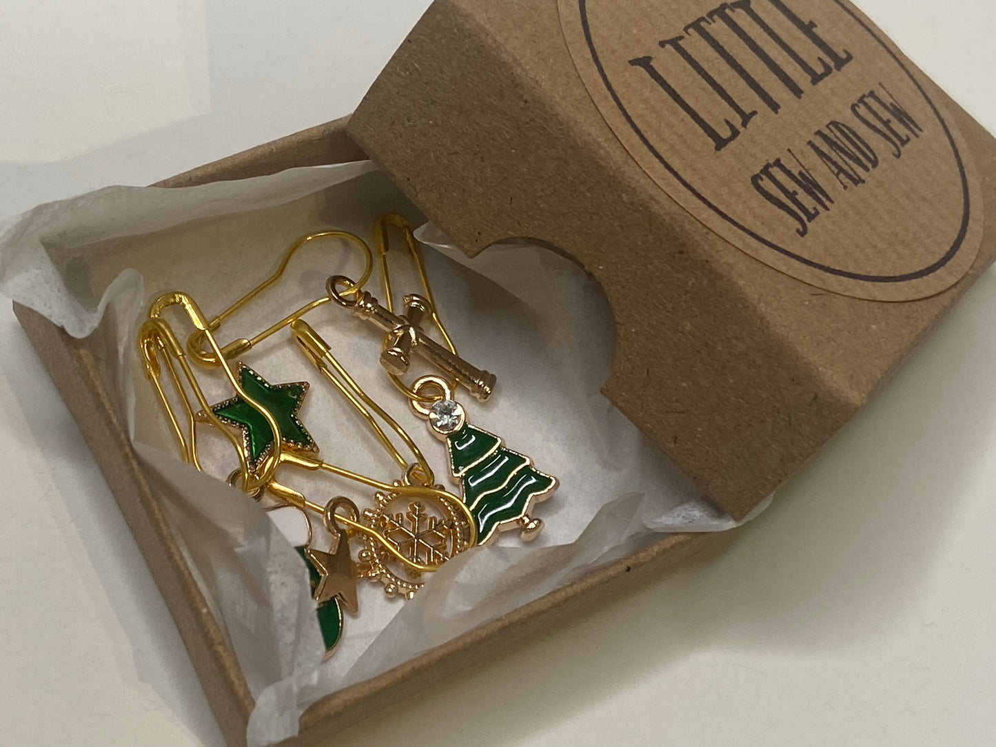 Christmas Stitch Markers - Set of 6