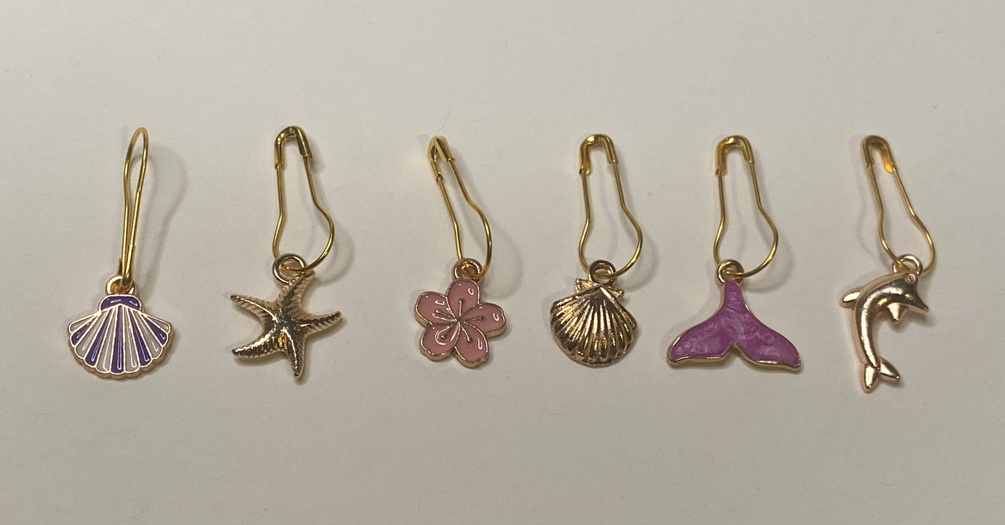'Mermaid Collection' Stitch Markers - Set of 6